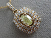 ESTATE 1.29CT WHITE & FANCY YELLOW DIAMOND 18KT ROSE GOLD 3D DOUBLE HALO PENDANT