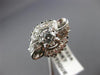 ANTIQUE WIDE .60CT DIAMOND 14KT WHITE GOLD 3D FILIGREE BOW ENGAGEMENT RING #5326