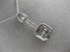 ESTATE LARGE 1.09CT DIAMOND 18K WHITE GOLD MULTI SHAPE CLUSTER SQUARE NECKLACE