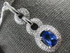ESTATE LARGE 1.37CT DIAMOND & AAA SAPPHIRE 14KT WHITE GOLD OVAL JOURNEY PENDANT