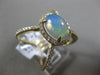 1.92CT DIAMOND & AAA AUSTRALIAN OPAL 14KT YELLOW GOLD FILIGREE CRISS CROSS RING