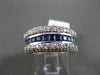 ESTATE WIDE 1.70CT DIAMOND & AAA SAPPHIRE 18KT WHITE GOLD 3D ANNIVERSARY RING