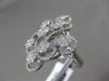 ESTATE LARGE 1.47CT DIAMOND 18KT WHITE GOLD 3D FILIGREE FLOWER CRISS CROSS RING