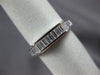 ESTATE .88CT BAGUETTE DIAMOND PLATINUM CONCAVE CHANNEL ANNIVERSARY RING #17312