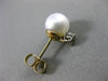ESTATE .24CT DIAMOND & PEARL 14KT WHITE YELLOW GOLD SOLITAIRE POST EARRING 25109
