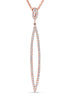 ESTATE .40CT DIAMOND 18K ROSE GOLD CLASSIC ELONGATED MARQUISE SHAPE LOVE PENDANT
