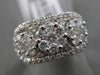 ESTATE WIDE 1.39CT DIAMOND 18KT WHITE GOLD HALO CLUSTER FUN COCKTAIL RING