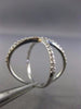 ESTATE WIDE .45CT DIAMOND 14KT WHITE GOLD 3D INFINITY X CRISS CROSS LOVE RING