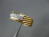 ESTATE LARGE & WIDE .50CT DIAMOND 14KT Y&W GOLD ANNIVERSARY / WEDDING RING #999