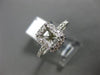 ESTATE .36CT DIAMOND 14K WHITE GOLD 3D CLASSIC HALO SEMI MOUNT ENGAGEMENT RING