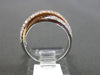 ESTATE 1.08CT DIAMOND 14KT WHITE & ROSE GOLD SEMI ETERNITY X INFINITY LOVE RING