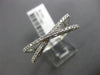 ESTATE LARGE .45CT ROUND CUT DIAMOND 14KT WHITE GOLD 3D CLASSIC X LOVE FUN RING
