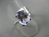 ESTATE LARGE 3.84CT DIAMOND & LIGHT AMETHYST 14KT WHITE GOLD HALO SOLITAIRE RING