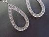 ESTATE .46CT DIAMOND 14KT WHITE GOLD MATTE & SHINY CIRCLE & PEAR SHAPE EARRINGS