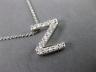 .32CT ROUND DIAMOND 14KT WHITE GOLD CLASSIC INITIAL FLOATING PENDANT #18296