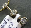 ESTATE .28CT ROUND DIAMOND 14K YELLOW GOLD GRADUATING SEMI BEZEL JOURNEY PENDANT