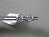 ESTATE .56CT DIAMOND 14KT WHITE GOLD CLASSIC 3D 3 PRONG SOLITAIRE STUD EARRINGS