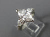 ESTATE EXTRA LARGE 4.26CT DIAMOND PLATINUM 3D INSERT ENGAGEMENT RING SET #841