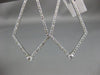 ESTATE LARGE 1.38CT DIAMOND 14KT WHITE GOLD PENTAGON SOLITAIRE HANGING EARRINGS