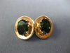 ANTIQUE LARGE 8.0CT AAA GREEN TOURMALINE 14KT ROSE GOLD 3D OVAL MENS CUFFLINKS