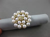 ESTATE LARGE .62CT DIAMOND & SOUTH SEA PEARL 18KT YELLOW GOLD FLORAL ETOILE RING