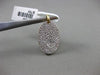 ESTATE LARGE .36CT DIAMOND 14KT WHITE & YELLOW GOLD OVAL HEART FLOATING PENDANT