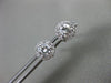 ESTATE .65CT DIAMOND 14KT WHITE GOLD ROUND CLASSIC SOLITAIRE HALO STUD EARRINGS