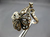 ANTIQUE LARGE 1.0CT ROSE CUT & OLD MINE DIAMOND 14KT WHITE GOLD 3D FILIGREE RING