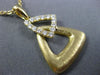 ESTATE LARGE .42CT DIAMOND 18K YELLOW GOLD MATTE & SHINY DOUBLE TRIANGLE PENDANT