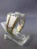 WIDE 1.15CT BAGUETTE & PRINCESS DIAMOND 14KT WHITE GOLD 3D MENS RECTANGULAR RING
