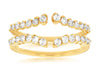 ESTATE .63CT DIAMOND 14KT YELLOW GOLD 3D CLASSIC INSERT WEDDING ANNIVERSARY RING