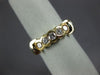 ESTATE .38CT DIAMOND 14KT YELLOW GOLD 5 STONE SEMI BEZEL ANNIVERSARY RING #4364
