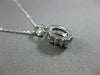 ESTATE 1.65CT DIAMOND & AAA RUBY PLATINUM 3D HALO OVAL CLASSIC FLOATING PENDANT