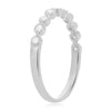 ESTATE .22CT DIAMOND 14K WHITE GOLD FILIGREE SEMI ETERNITY ANNIVERSARY RING BAND