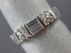 ANTIQUE 1.08CT DIAMOND 14K WHITE GOLD 3D TWO ROW  FLOWER ANNIVERSARY RING #5631