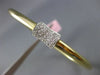 ESTATE .42CT DIAMOND 14KT WHITE & YELLOW GOLD SQUARE BOW CLASSIC BANGLE BRACELET