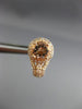 ESTATE 1.55CT DIAMOND & AAA MORGANITE 14K ROSE GOLD 3D FILIGREE HANGING EARRINGS