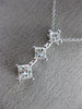 ESTATE LARGE .80CT DIAMOND 14K WHITE GOLD 3D GRADUATING FLOATING PENDANT #15437