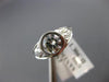 ANTIQUE LARGE GIA .90CT DIAMOND 18KT WHITE GOLD FILIGREE ENGAGEMENT RING #23707