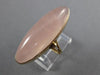 ESTATE EXTRA LARGE 9.0CT AAA CABOCHON PINK QUARTZ 14KT YELLOW GOLD OVAL FUN RING