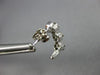 ESTATE .53CT DIAMOND 14KT WHITE GOLD 3D 3 FLOWER JOURNEY UMBRELLA LOVE EARRINGS