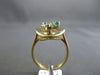 ESTATE .22CT DIAMOND & AAA EMERALD 14KT WHITE & YELLOW GOLD 3D OVAL FUN RING