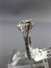 ANTIQUE .40CT DIAMOND 18KT WHITE GOLD SOLITAIRE FILIGREE ENGAGEMENT RING #21614