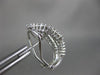 ESTATE LARGE 1.15CT DIAMOND 14K WHITE GOLD 3D MULTI ROW CLIP ON EARRINGS #26312