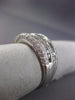 ESTATE WIDE 2.13CT ROUND & BAGUETTE DIAMOND 18KT WHITE GOLD 3D ANNIVERSARY RING