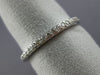 ESTATE .19CT DIAMOND 18KT WHITE GOLD 3D CLASSIC SEMI ETERNITY ANNIVERSARY RING