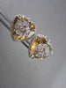 ESTATE 15.37CTW DIAMOND & YELLOW TOPAZ 14K WHITE GOLD FLOWER CLIP EARRINGS !!!