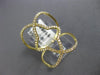ESTATE WIDE .29CT DIAMOND 18K YELLOW GOLD CLASSIC STAR FLOWER INFINITY LOVE RING