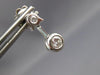 ESTATE .37CT DIAMOND 18K WHITE GOLD TULIP BEZEL HANGING FLOWER EARRINGS #11427