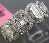 ESTATE LARGE 1.96CT DIAMOND 18KT WHITE GOLD 3D ETERNITY WEDDING ANNIVERSARY RING